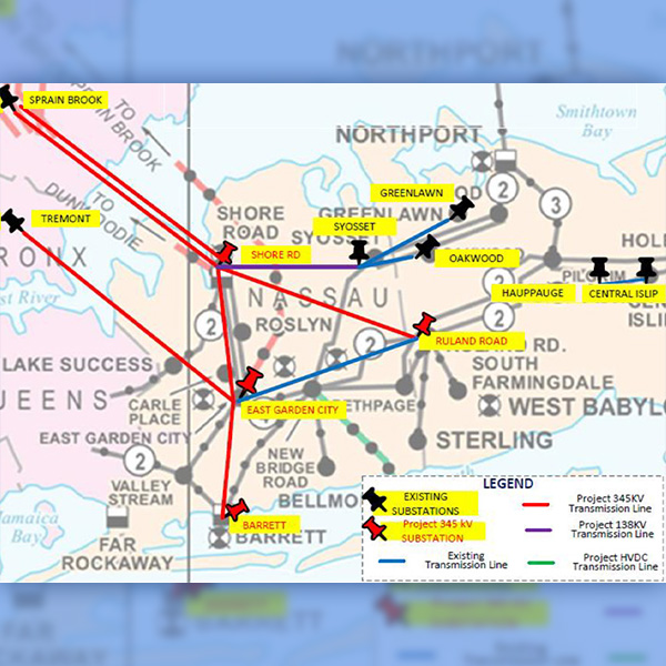 Overview of Long Island transmission system and recommended T051 transmission lines