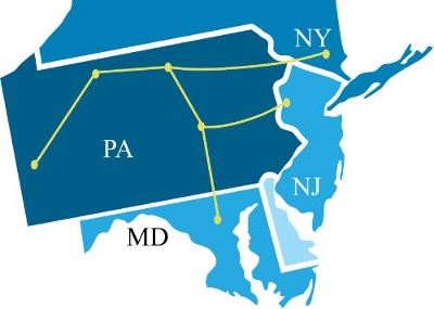 Route of PPL's proposed transmission line.